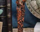Alpha Gray Wolf Hand Painted Pen With Rustic Tree Bark Holder Stand Figu... - $14.99