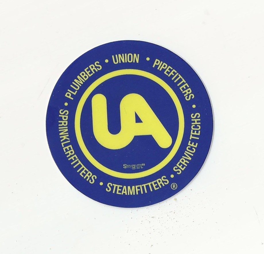 UA PLUMBERS PIPEFITTERS STEAMFITTERS Retro Y2K Blue Yellow Sticker - $5.00