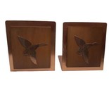 Vintage Fantasy Copperware Pair Geese Bookend Hand Wrought Solid Copper, - $14.55