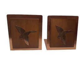 Vintage Fantasy Copperware Pair Geese Bookend Hand Wrought Solid Copper, - £11.40 GBP
