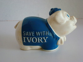 Hard Plastic &quot;Ivory&quot; Piggy Bank - $25.00