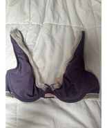 Victoria's Secret Purple White Lace Unlined Demi Plunge Bra 32C NEW! - $18.67
