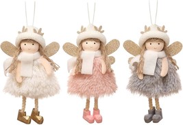 3pcs Christmas Angel Doll Decoration Christmas Tree Hanging Ornaments Th... - £25.34 GBP