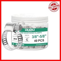 Durable 40PCS Stainless Steel Worm Gear Hose Clamp Kit - Multi-Use, Rust... - $530.32 MXN