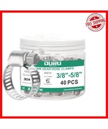 Durable 40PCS Stainless Steel Worm Gear Hose Clamp Kit - Multi-Use, Rust... - $530.32 MXN