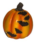 Halloween Orange Pumpkin Glitter Bats Standing Decor (SHIPS IN 24 HOURS - $20.68 CAD