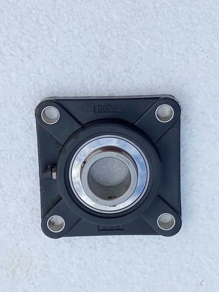 1 NOS PTI brand SUC-206 housed bearing, 4 bolt flange type F206 - $11.64