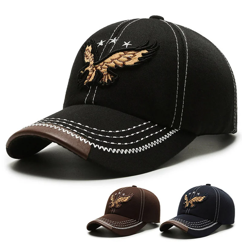 Creative Embroidered Eagle Baseball Cap Fashion Dad Hat Snapback Hat Unisex - £10.38 GBP
