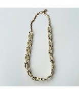 Vintage Coro MCM Yellow Gold Plated Large Oval Custom Link Signed Necklace - £37.64 GBP