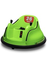 Kids Green Bumper Car Vehicle Electric Ride On With Remote Control Featu... - $792.00