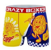 Crazy Boxer Kellogg&#39;s Unstoppable Eggo Man w/Fork Waffles Briefs Men&#39;s Nwt - £13.62 GBP