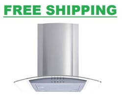 Winflo Range Hood 30 Inch Convertible Stainless Steel Kitchen Glass Wall... - $335.99