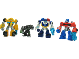 Transformers Rescue Bots Lot 4 Playskool Heroes Action Figures Kids Toys Collect - $26.96