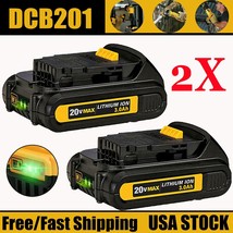 2Pack For DEWALT DCB201 20V 20Volt Max Lithium-Ion Compact Battery DCB203 DCB207 - £35.23 GBP