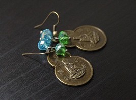 Buddha Blessing Safety and Peace earrings - Earth and Sky - £11.96 GBP