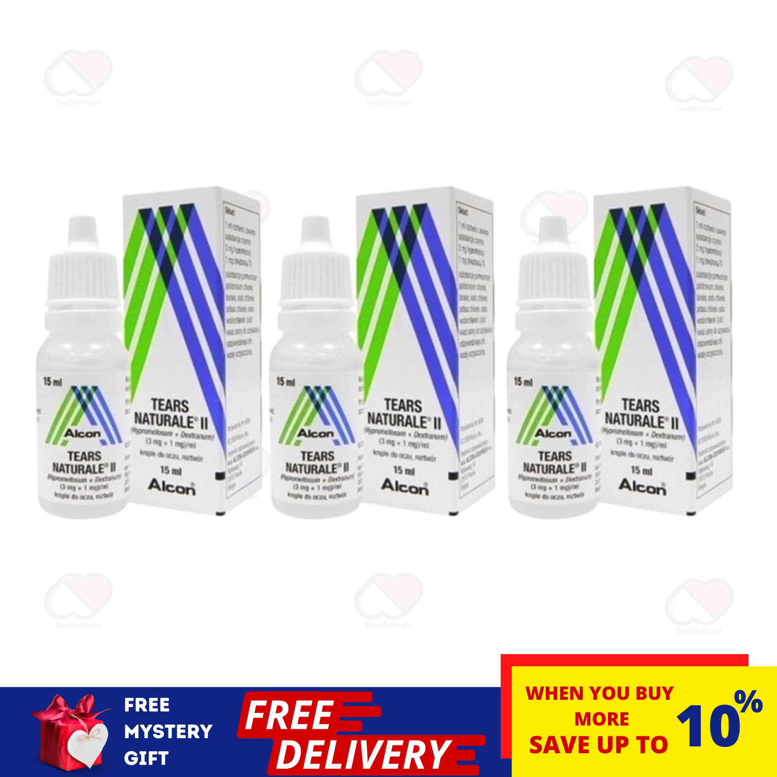 3 pcs x 15ml Alcon TEARS NATURALE II Lubricant Soothing &amp; Moisturizing E... - $20.49