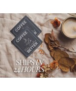 Slate Drink Coaster Set Rustic Bar Cart Decor Home Bar Accessory Coffee ... - $7.12 CAD