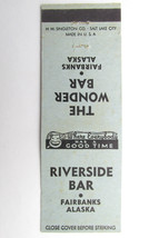 Riverside Bar / Wonder Bar - Fairbanks, Alaska 20 Strike Matchbook Match... - £1.50 GBP