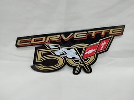 Johnny Lightning Corvette 50 Diecast Car Sign 4&quot; - $6.92