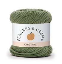 Peaches &amp; Creme Solid 4 Medium Cotton Yarn, Rosemary Green, 120 Yards - £3.91 GBP