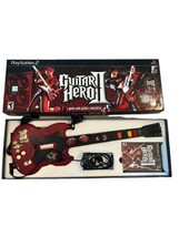 PlayStation 2 PS2 Guitar Hero RedOctane Wired Controller Strap Guitar Hero 2 Box - £93.19 GBP