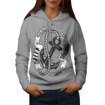 Wellcoda Anchor Your Soul Slogan Womens Hoodie, Deep Casual Hooded Sweatshirt - £29.12 GBP