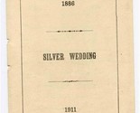 Silver Wedding 1886 1911 Poem Booklet Amanda M Harwood Mr &amp; Mrs George O... - $47.52