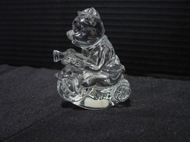 Princess House Lead crystal Rocking Bear Figurine ~A Charmer - £9.41 GBP