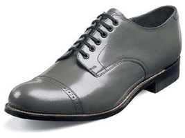 Original Mens Stacy Adams Biscuit Shoes Steel Gray Soft Leather Madison 00012-10 image 2