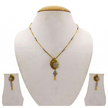 22 Karat Massiv Gelbgold Damen Halskette Schmuck Set Ohrhänger &amp; Kette - £1,106.92 GBP
