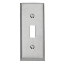 Legrand Pass &amp; Seymour 302/304 1-Gang Toggle Narrow Wall Plate, Stainless Steel - £7.09 GBP