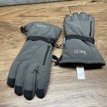 MCTI Winter Gloves Grey Black Water Proof Size Large Zipper For Handwarm... - $5.93