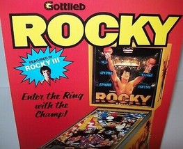 Rocky Pinball Flyer Original Sylvester Stallone Boxing NOS Vintage 1982 Boxing - £32.71 GBP