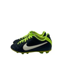 Nike Tiempo Rio Soccer Cleats Black Yellow Low Youth Toddler 11 - $19.79