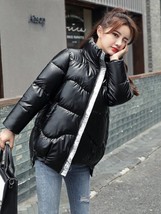 Light-reflecting Jacket Women Winter Warm Bread Parka Short Padded Casual Thick  - £40.31 GBP