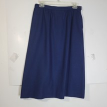 Womens Pendelton Blue Wool Skirt Possibly Vintage Size 10 USA Made Lined - $30.71
