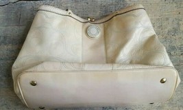 Coach Handbag Signature Stripe Stitched Patent Framed Carry all Beige (F19215) - £38.77 GBP