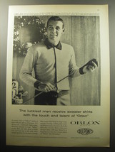 1957 Du Pont Orlon Advertisement - Lord Jeff Sweater Shirt - The Luckies... - $18.49