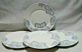 4 Roscher Bone China Almond Blossom Dinner Plates blue - £50.84 GBP