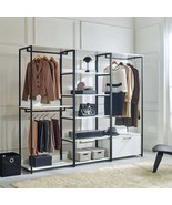 White Walk-in Closet: Wood &amp; Metal Frame - $1,374.99