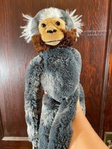 Wild Republic Long Armed Monkey Grey Monkey Plush Hook and Loop Feet Hands - £11.55 GBP