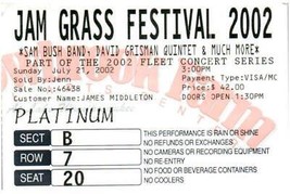 Vintage Jam Grass David Grisman Ticket Stub July 21 2002 Shelbourne Vermont - £11.64 GBP
