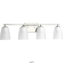 Leap Collection 4-Light Brushed Nickel Bath Light - £96.94 GBP