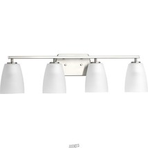 Leap Collection 4-Light Brushed Nickel Bath Light - £95.58 GBP