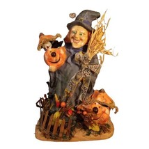 Vtg Halloween Motion Activated Witch Laughs  Lights Pumpkin Movement RARE 18”t - £44.09 GBP