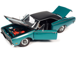 1969 Plymouth Road Runner Seafoam Turquoise Metallic with Black Top and Red Stri - £99.66 GBP