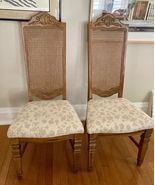 2 Vintage STANLEY FURNITURE Italian Provincial Cane Back Dining Side Chair - $109.99