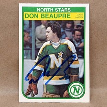 1982-83 O-Pee-Chee Opc #163 Don Beaupre Minnesota North Stars Signed Auto Card - £3.09 GBP