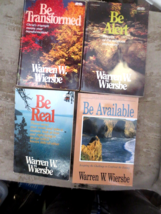 lot of 4 Warren W. Wiersbe books Be Series Transformed Real Available Alert - £7.80 GBP