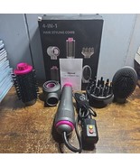 4 in 1 Blowout Brush, Brush Volumizer, Negative Ion Detachable Hair Dryer - $21.25 CAD